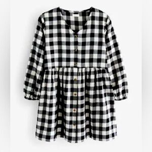 Girls Buffalo Plaid Long Sleeve Dress
